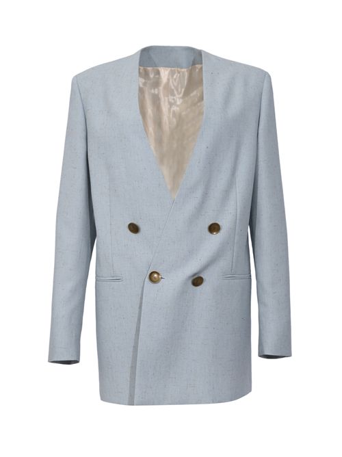 Giacca doppiopetto in misto viscosa e seta ALBERTA FERRETTI | U0508 16360293